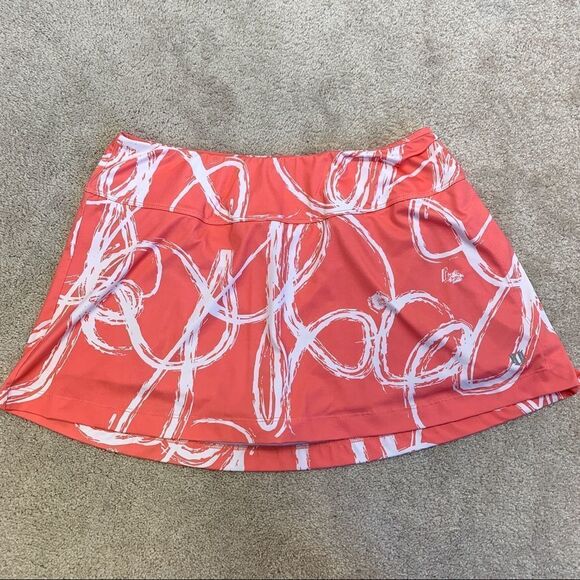 Eleven By Venus Williams coral peach pink white swirl print tennis golf skirt XL - Picture 4 of 9